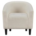 thumbnail image 1 of Barrel Chair, Soft Accent Chair Side Chair Club Chair Modern Deep Seating Barrel Armchair for Living Room Furniture Reading Room Bedroom Ivory, 1 of 2