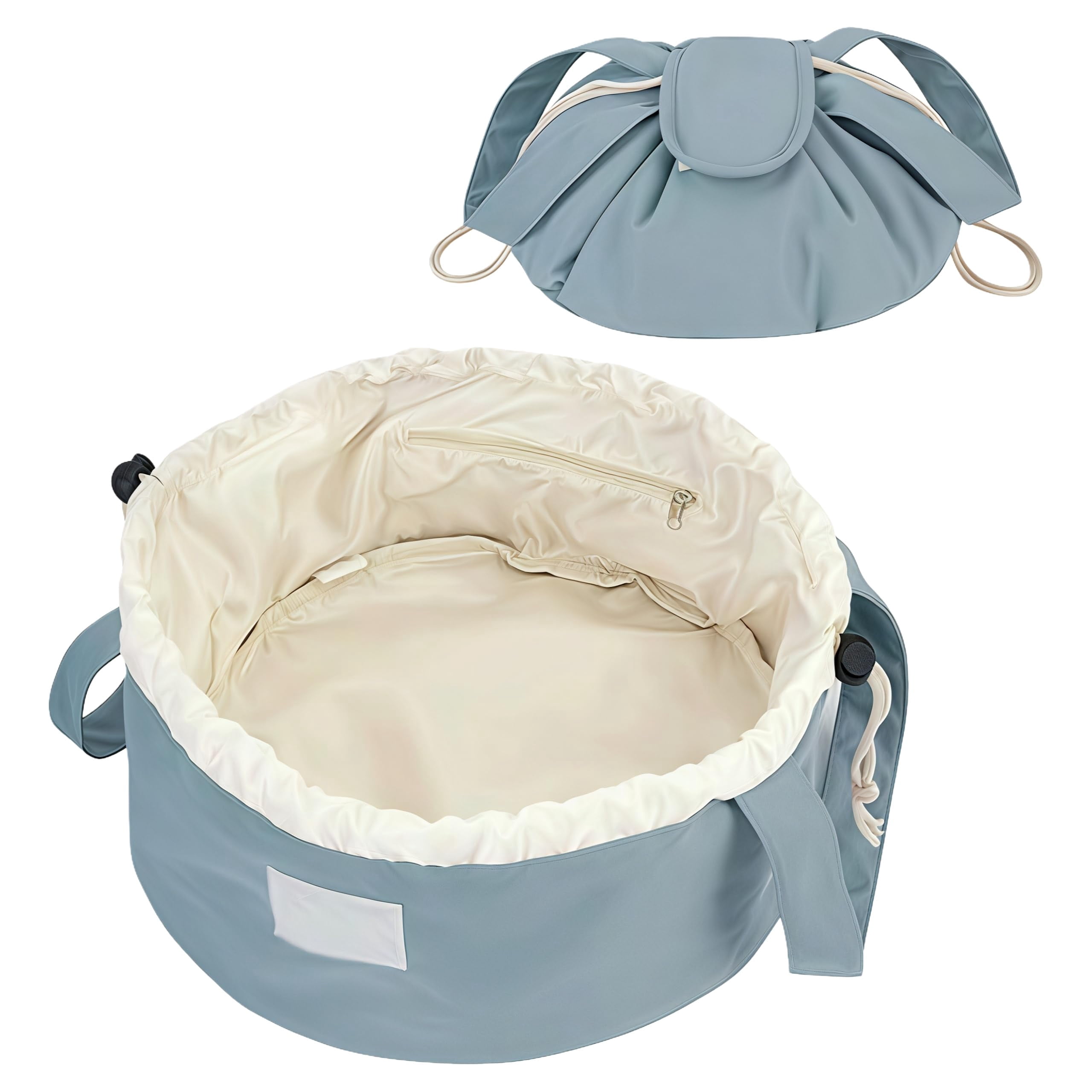Barrel Drawstring Makeup Bag - Large Capacity Cosmetic Organizer ...