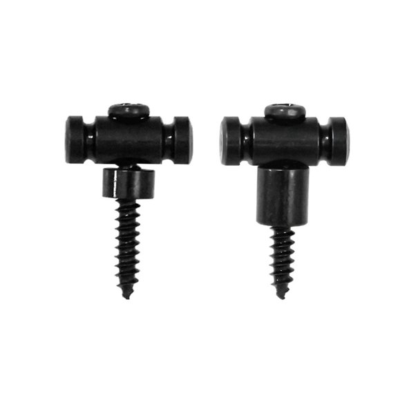 Barrel Guitar String Guides String Retainers Trees with Short and Tall Spacers for Most Electric Guitars, 2PCS, Black