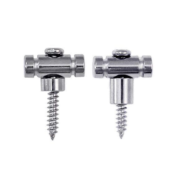 Barrel Guitar String Guides String Retainers Trees with Short and Tall Spacers for Most Electric Guitars, 2PCS, Silver