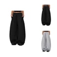 thumbnail image 1 of Barrel Leg Sweatpants Women 2025 Loose Fit Elastic Waist Wide Leg Casual Pants with Pockets Trousers Sweats, 1 of 6