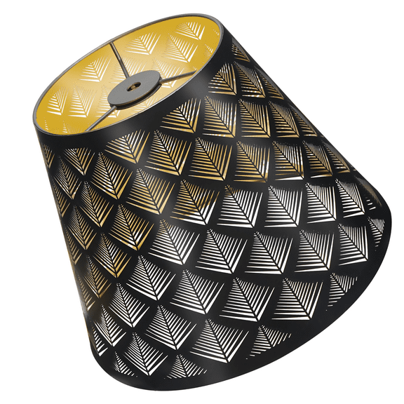 Barrel Metal Lamp Shade for Table Lamp with Arrow Pattern,SWAIFDEE Medium Lampshades For Floor Light Cover,6x10x7.5in, Black vintage Lampshades,Spider