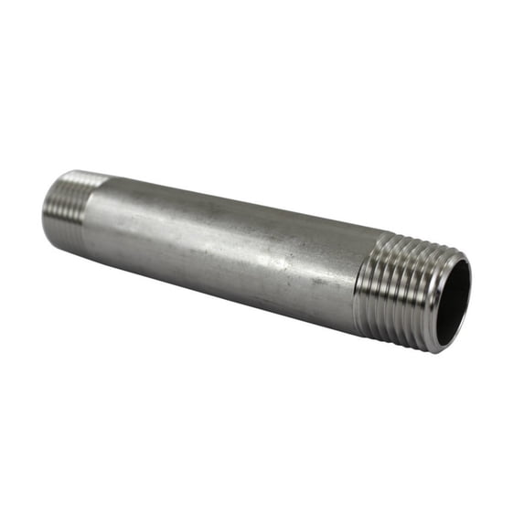 Barrel Nipple 1/2" NPT, 1/2" Male x 12" Length