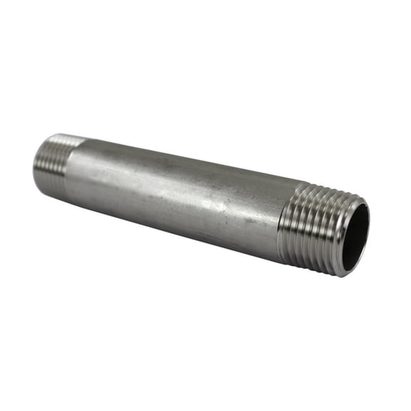 Barrel Nipple 1/2" NPT, 1/2" Male x 2" Length