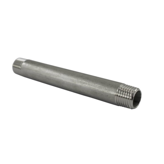 Barrel Nipple 1/4" NPT Threaded Ends, 1/4" x 6-1/2"