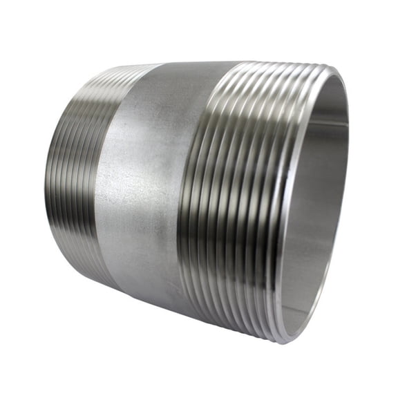 Barrel Nipple 4" NPT Threaded Ends, 4" Male x 4 1/2" Length