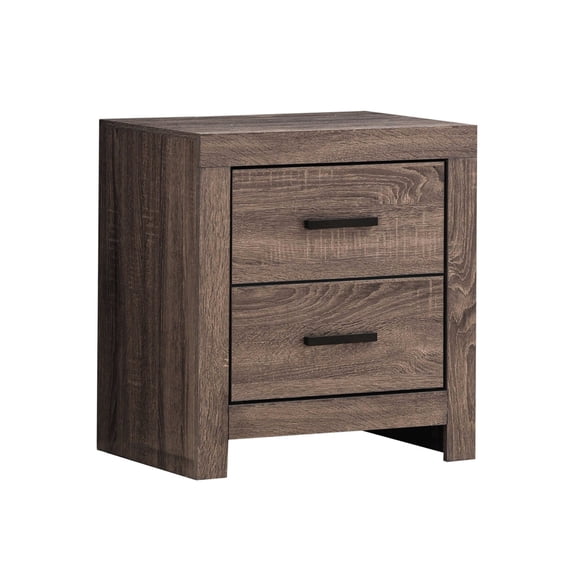 Barrel Oak Finish 2 - Drawer MDF Nightstand / Fit for Bedroom Setup