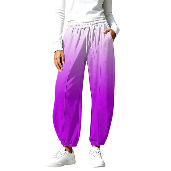 Barrel Pants Womens Casual Loose Fit Lightweight Sweatpants Drawstring Elastic Waist Baggy Trousers with Pockets