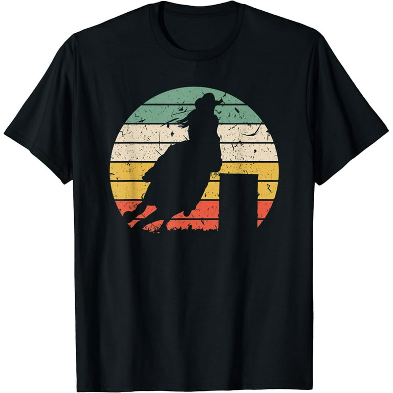 Horse Barrel Racing Cowgirl Flowers Tshirt Women Girls Horse Barrel Racing Cowgirl Flowers Tshirt Women Girls