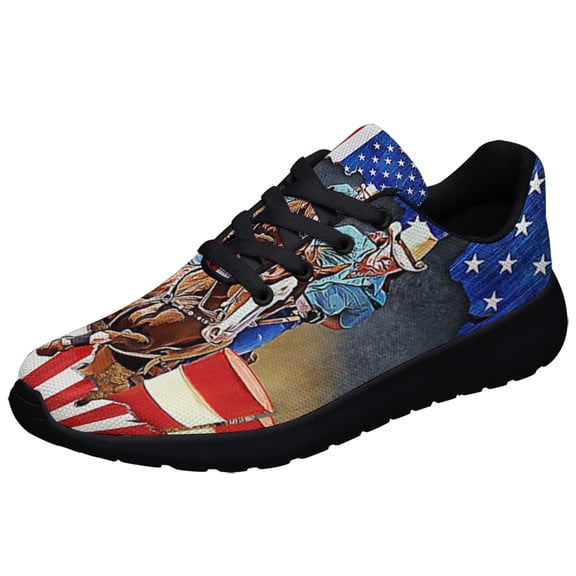Barrel Racing Barrel Racing American flag Shoes Sneakers Black Size 7