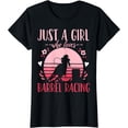 thumbnail image 1 of Barrel Racing Just a Girl Who Loves Barrel Racing Retro T-Shirt, 1 of 4