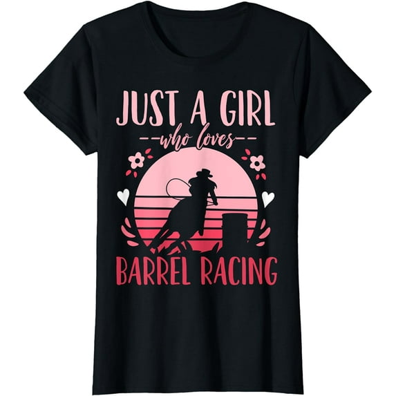 Barrel Racing Just a Girl Who Loves Barrel Racing Retro T-Shirt