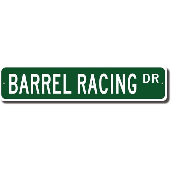 Barrel Racing Metal Tin Sign For Home Office Living Room Bar Cafe Restaurant Club Wall Decor 4x16 Inches