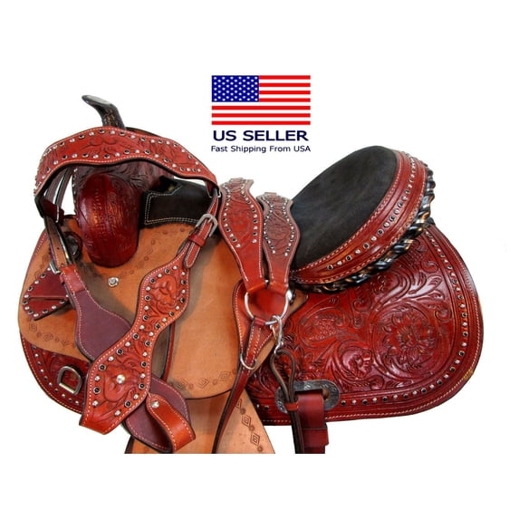 8 Turquois Youth Pony Western Horse Barrel Racing Leather