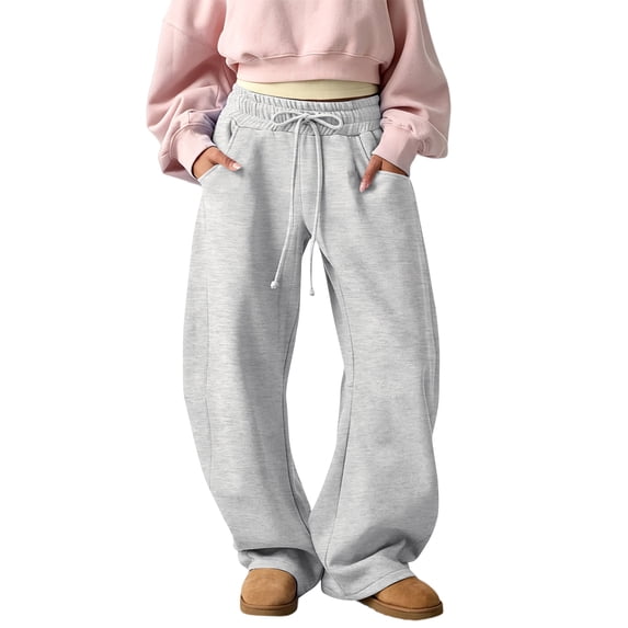 Barrel Sweatpants Women Y2K Baggy Wide Leg Sweatpants with Pockets high waisted pants for women Soft Womens Fall Fashion