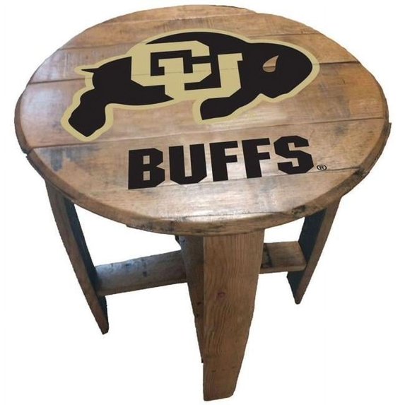 Barrel-Tops NCAA-CU BUFFALOES Oak Barrel Table