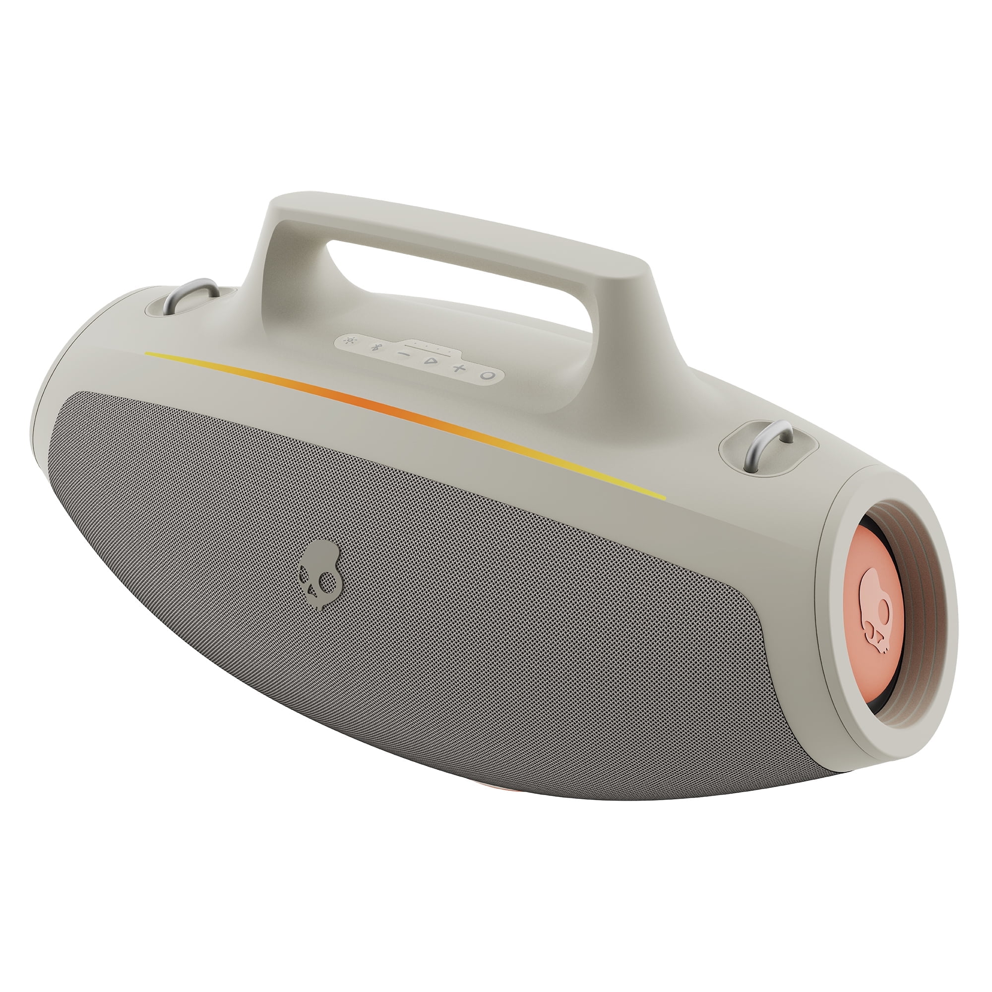 Skullcandy Barrel Bluetooth Boombox Party Speaker Water-Resistant Wireless Portable Speaker, LED Lightshow Mode, 12 Hour Battery, Multi-Link
