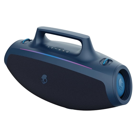 Skullcandy Barrel Bluetooth Boombox Party Speaker, Water-Resistant Portable Speaker, LED Lightshow Mode, 12 Hour Battery, Multi-Link