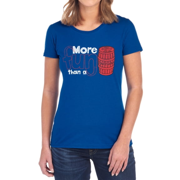 Barrel of Monkeys More Fun Women's T Shirt, Royal, Small
