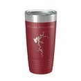 thumbnail image 1 of Barren River Lake Map Tumbler Travel Mug Insulated Laser Engraved Coffee Cup Kentucky 20 oz Maroon, 1 of 1