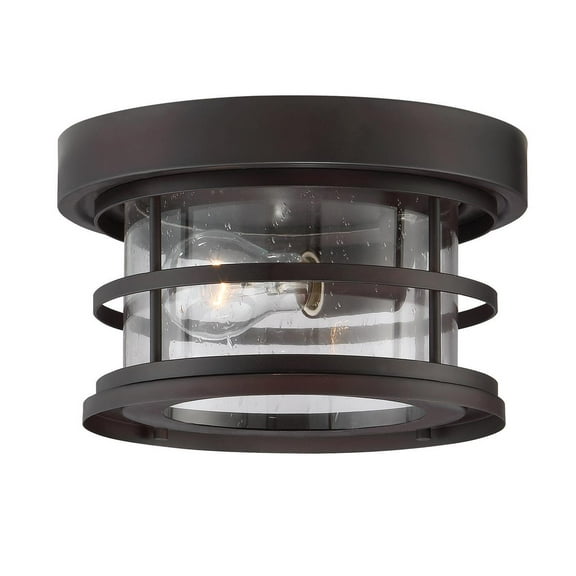 Barrett 1-Light Outdoor Ceiling Light in English Bronze