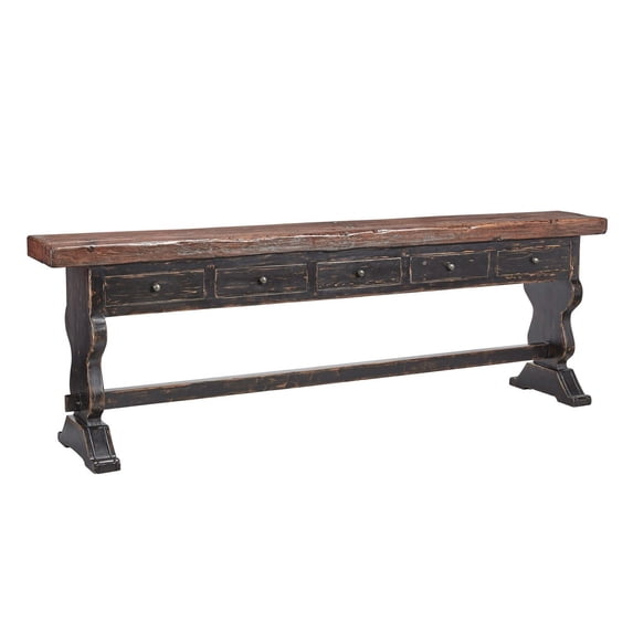 Barrett 106.5" 5-Drawer Sideboard, Distressed