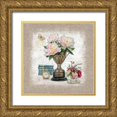 thumbnail image 1 of Barrett, Chad 12x12 Gold Ornate Wood Framed with Double Matting Museum Art Print Titled - Vintage Estate Florals 2, 1 of 4
