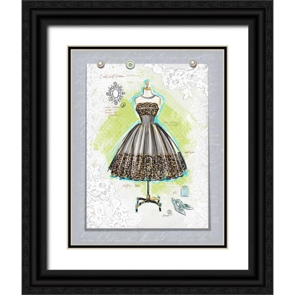 Barrett, Chad 12x14 Black Ornate Wood Framed with Double Matting Museum Art Print Titled - Vintage Stylist 1