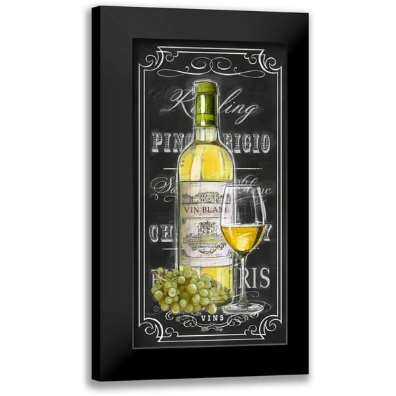 Barrett, Chad 9x14 Black Modern Framed Museum Art Print Titled - Chalkboard Sign Vin Blanc