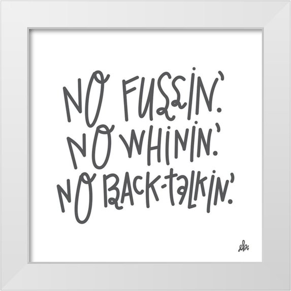 Barrett, Erin 12x12 White Modern Wood Framed Museum Art Print Titled - No Fussin