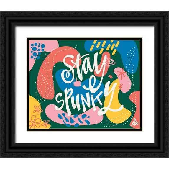 Barrett, Erin 14x12 Black Ornate Wood Framed with Double Matting Museum Art Print Titled - Stay Spunky