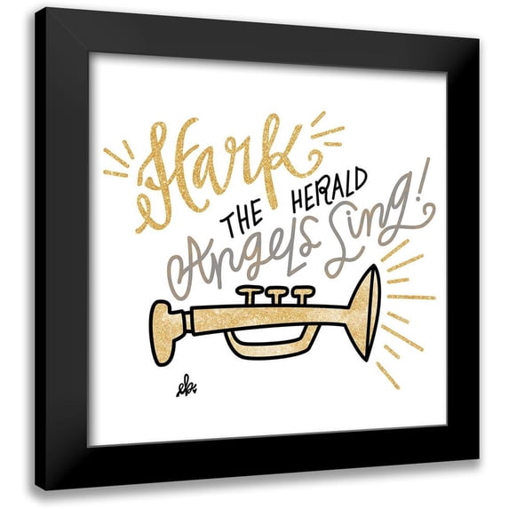 Barrett, Erin 15x15 Black Modern Framed Museum Art Print Titled - Hark the Herald Angels Sing