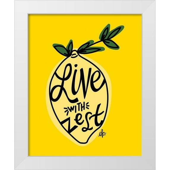 Barrett, Erin 15x18 White Modern Wood Framed Museum Art Print Titled - Live with Zest