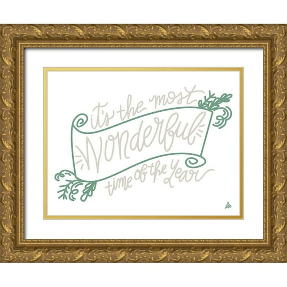 Barrett, Erin 18x15 Gold Ornate Wood Framed with Double Matting Museum Art Print Titled - Its the Most Wonderful Time of the Year
