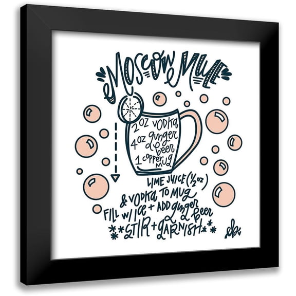Barrett, Erin 20x20 Black Modern Framed Museum Art Print Titled - Moscow Mule