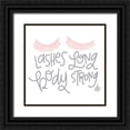 thumbnail image 1 of Barrett, Erin 20x20 Black Ornate Wood Framed with Double Matting Museum Art Print Titled - Lashes Long, Body Strong, 1 of 4