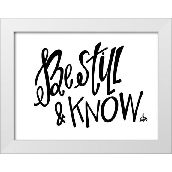 Barrett, Erin 24x19 White Modern Wood Framed Museum Art Print Titled - Be Still and Know