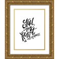 thumbnail image 1 of Barrett, Erin 25x32 Gold Ornate Wood Framed with Double Matting Museum Art Print Titled - Steal my Heart, 1 of 4