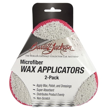 Barrett-Jackson Microfiber Wax Applicator Pad 5 Inches 2 Pack
