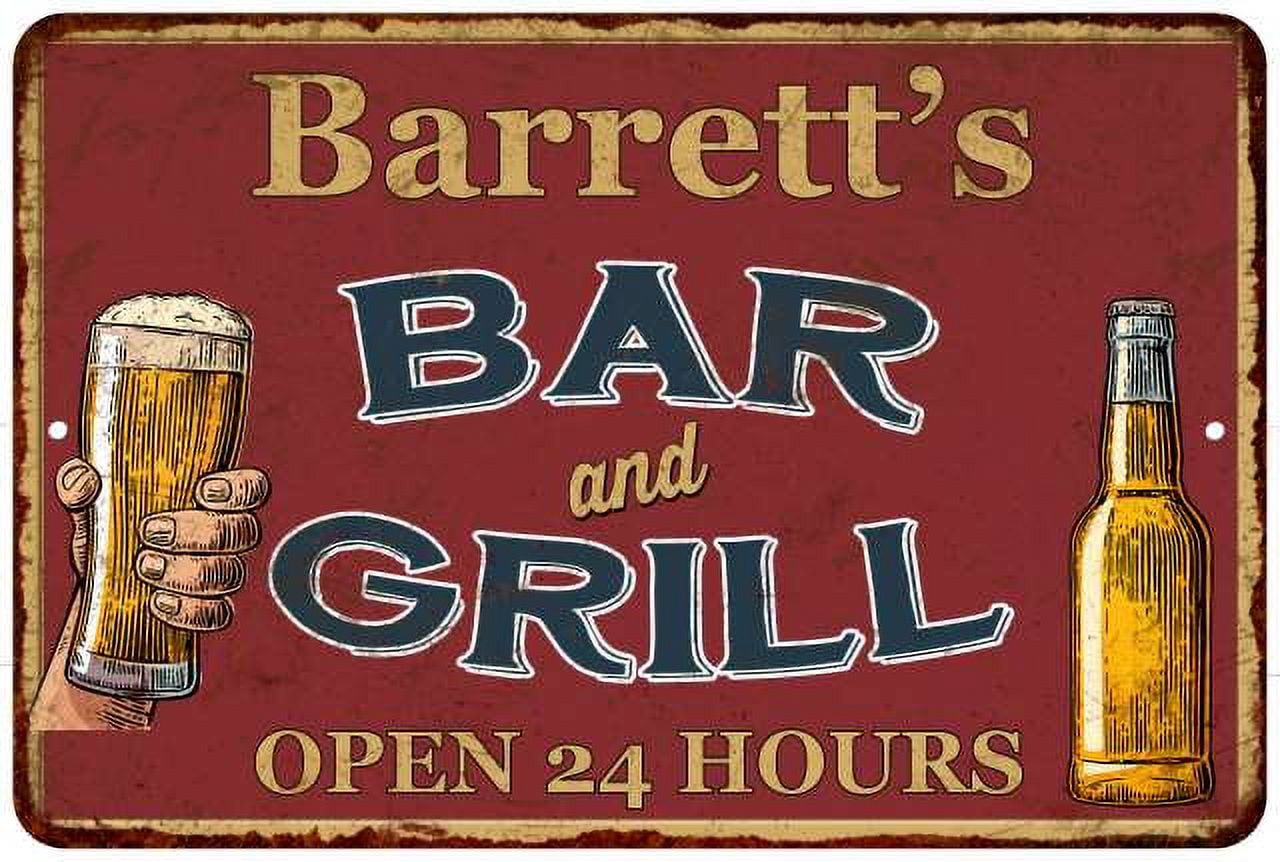 Barrett's Red Bar and Grill Rustic Sign Decor 8x12 108120045898 ...