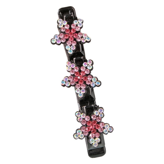 Barrette Sparkling Stone Hair for Women and Girls Hair Accessories for Elegant Everyday Wear,3.78*1.18*0.24 in,Pink