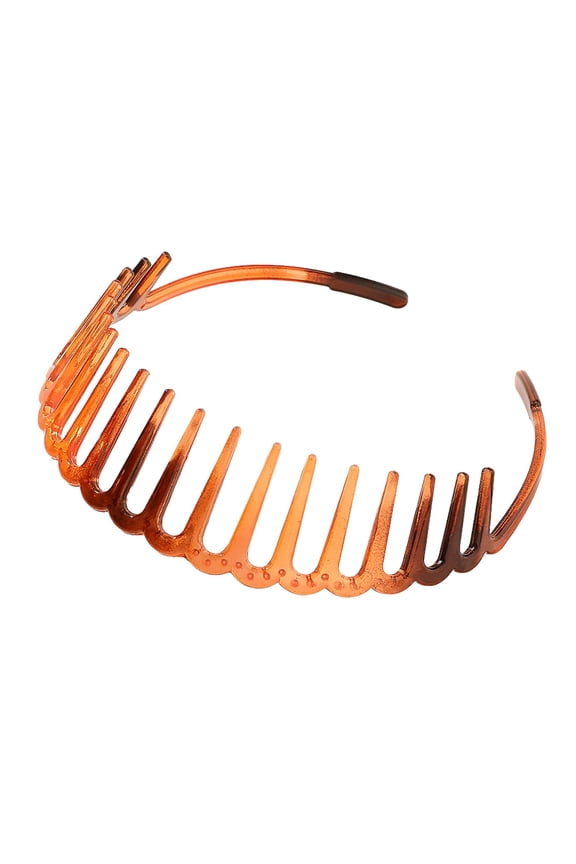 Barrette for Hair Accessories – Toothed Headband with Secure Grip Black Brown Lace Face Design Hair Band for Everyday Wear