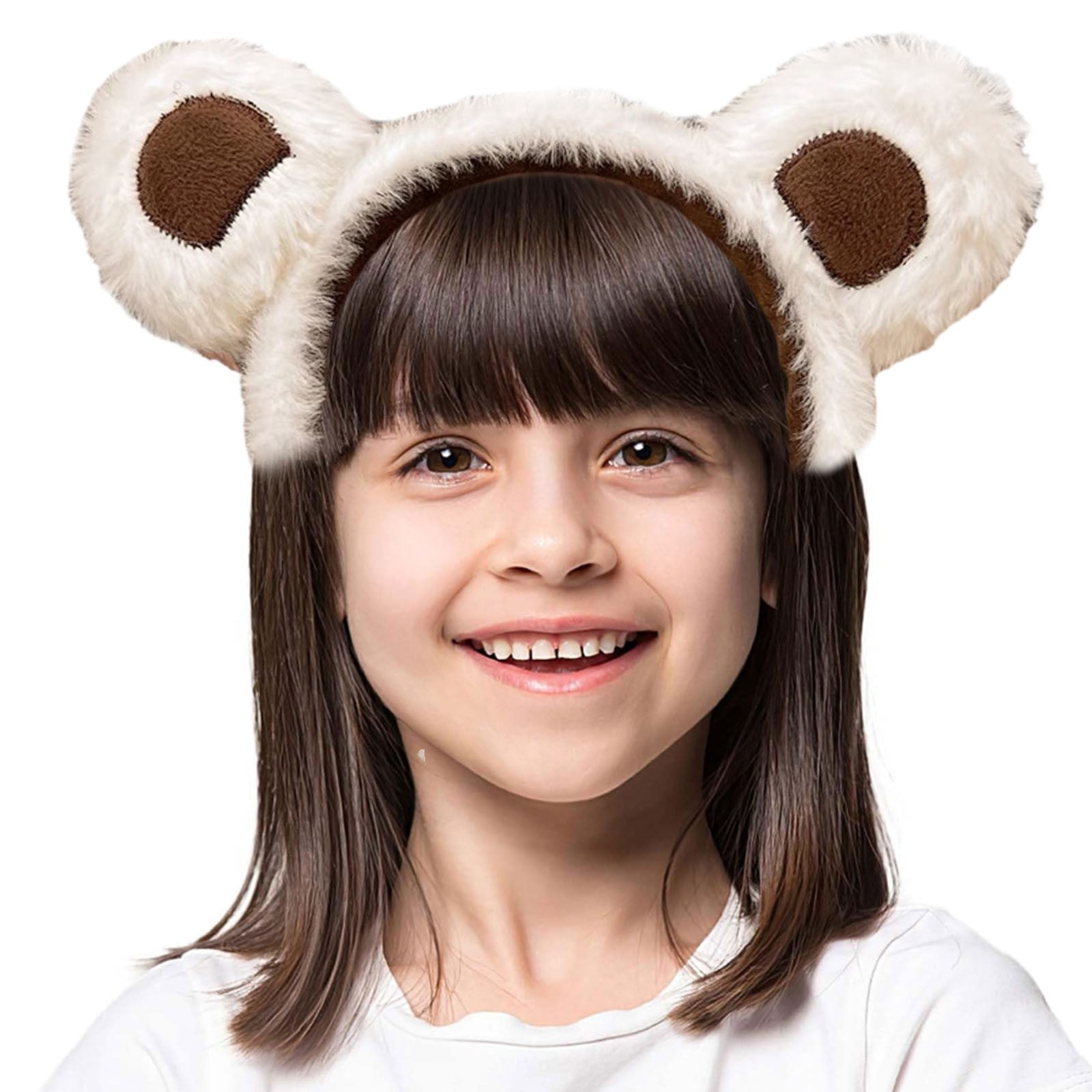 Barrettes Brown Bear Ears Hair Hoop Headband Cute Animal Headwear for ...