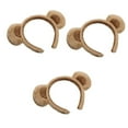 thumbnail image 1 of Barrettes Brown Bear Soft Ears Headband Furry Bunny Ear Bow Hair Hoop for Women and Girls – for and Parties 3PCS, 1 of 9