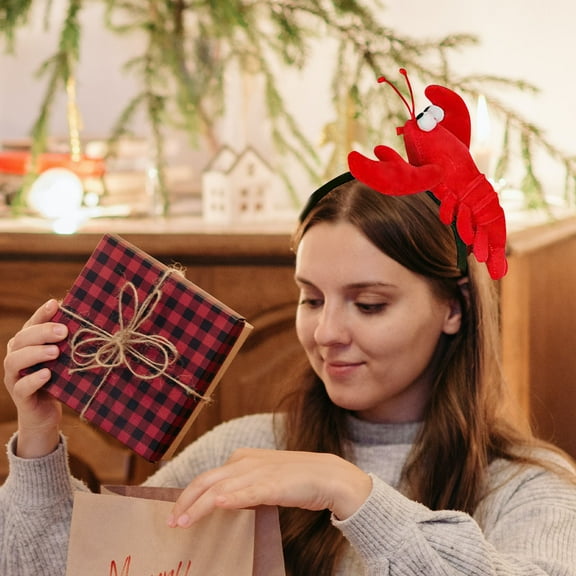 Barrettes Crab Headband Lobster Headband Red Party Headwear for Women - Sea Animal Hair Hoop Accessory