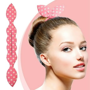 Barrettes Hair Bun Maker French Braiding Tool Quick Polka Dot Donut Styling Accessories for Women Girls - Flexible Rabbit Ear Twister