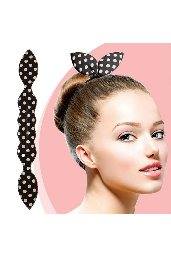 Barrettes Hair Bun Maker French Braiding Tool Donut Twister Polka Dot Flexible Quick Styling Accessories for Women and Girls