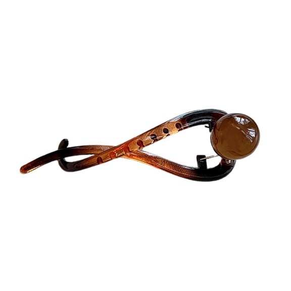 Barrettes Hair Clips Elegant Brown Pearl Hairpin for Women Stylish Updo Accessories Modern French Design for All Occasions