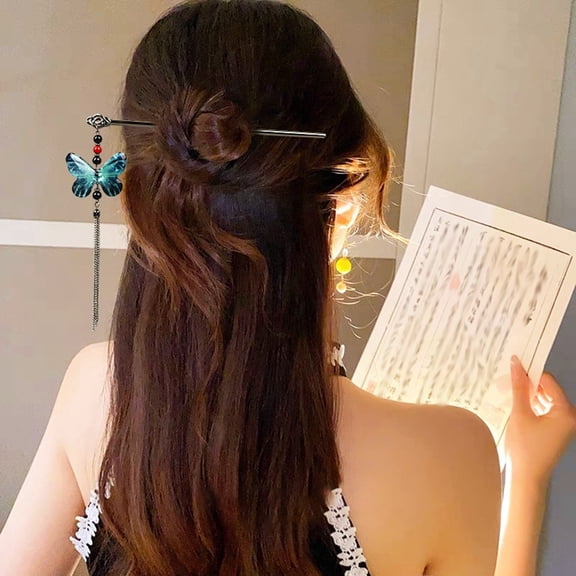 Barrettes Tassel Hairpin Curly Hair Headdress Ancient Style Accessories Small Crowd Chinese Design Elegant Hairpin