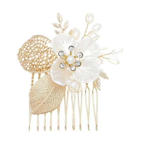 Barrettes Wedding Hair Combs Pearl Bridal Accessories Side Comb Clip Flower Rhinestone Pearl Hair Clip for